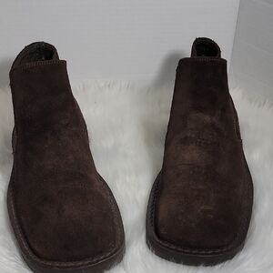 Kenneth Cole Dark Brown Suede Ankle Boots Size 9.5